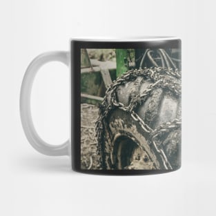 Muddy tractor wheels Mug